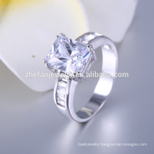 silver fake diamond jewelry ring 2016 hot selling design imitation ring